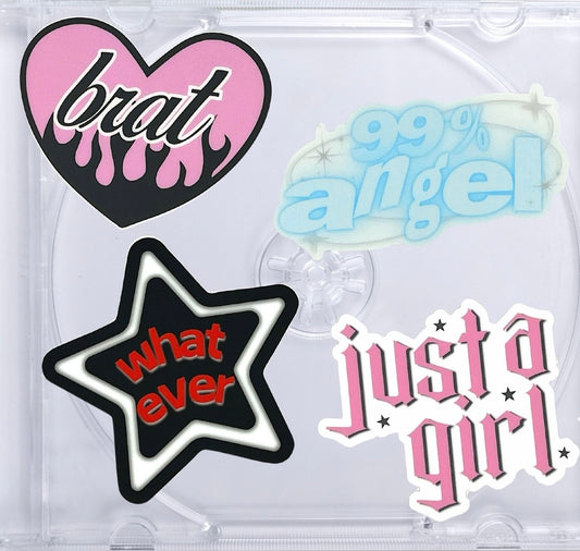 custom designed vinyl stickers with nostalgic phrases