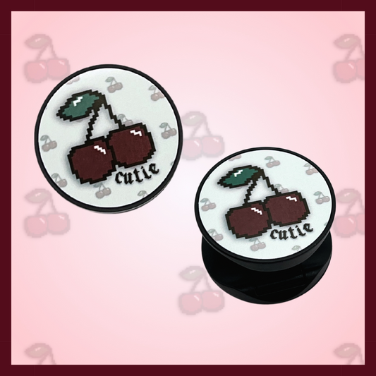 'txt me l8r' phone grip - cherry cutie