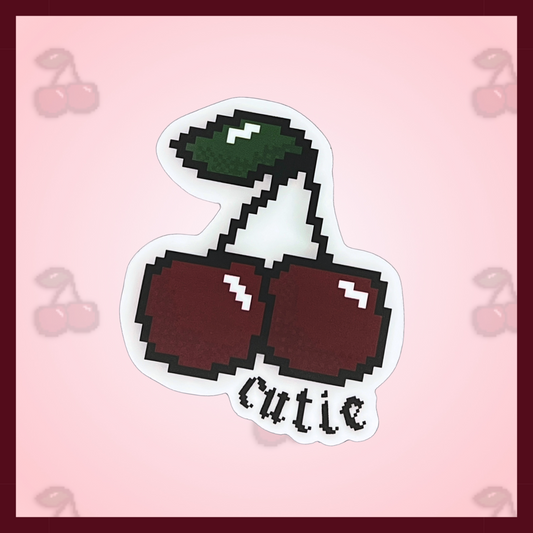 'attitude' sticker - cherry cutie