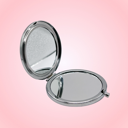 'me vs. the world' compact mirror - cherry cutie